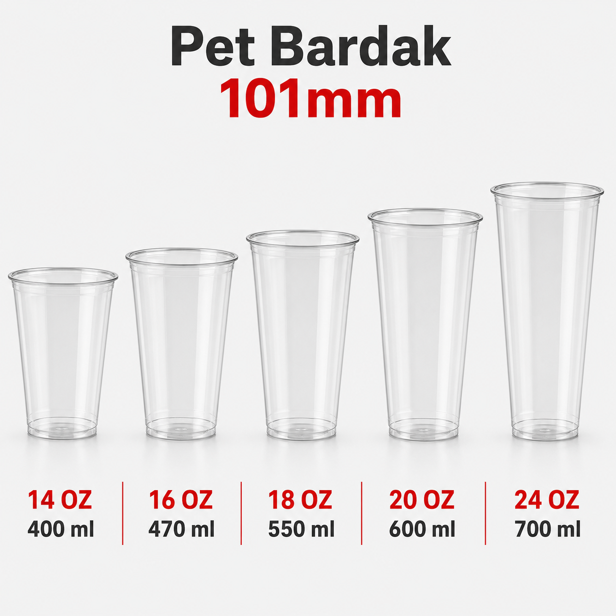 101 Çap PET Bardak (Ağır Gramaj)