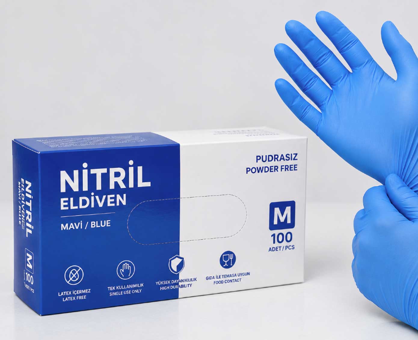 Çok Amaçlı Mavi Nitril Eldiven